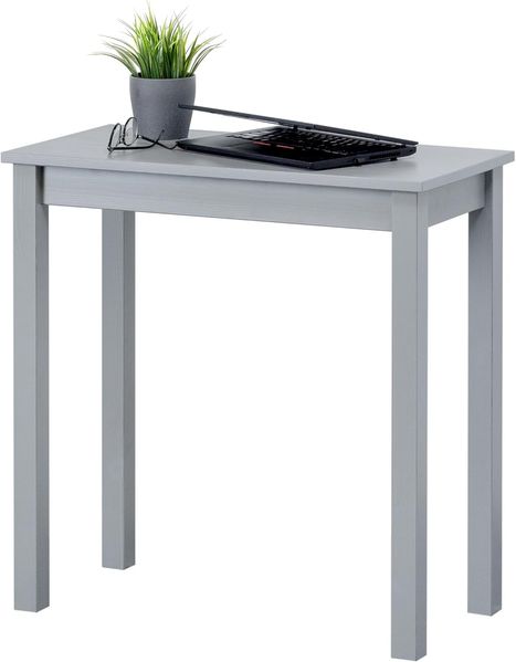 hagge home Skandinavisch Holz Schreibtisch Schminktisch Esstisch Computertisch PC Tisch Konsolentisch Homeoffice Esszimmertisch Wohnzimmertisch Schlafzimmertisch Arbeitszimmertisch 75x38, H75cm, Grau