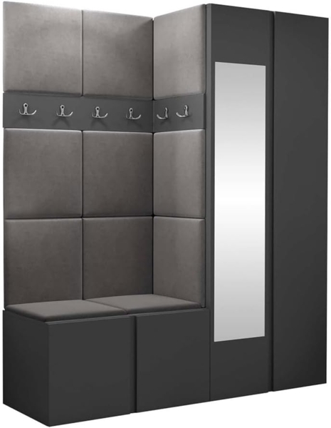 Garderoben-Set Monati XII, Graphit, Farbe: Manila 16