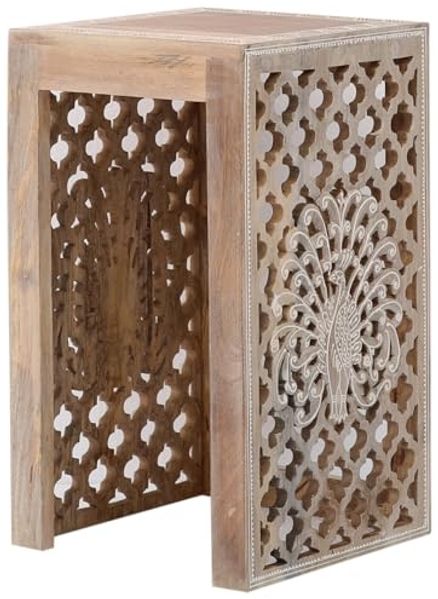 Marrakesch Orient & Mediterran Interior Beistelltisch Boho Deko Beistelltisch Hocker Blumenhocker Anula (1-St), Handarbeit