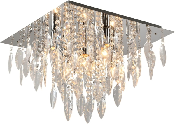 Kronleuchte CRIS 10.064.42.05.01 Ø42CM Chrom pol, klar mit Besätzen