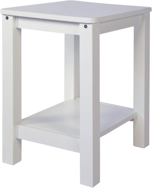 Beistelltisch Nachttisch Holz weiß Schlafzimmer Couchtisch Wohnzimmertisch