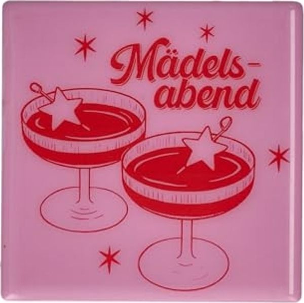Giftcompany - Getränke Untersetzer "Love Tiles" Mädelsabend 11cm Rosa 1251601012
