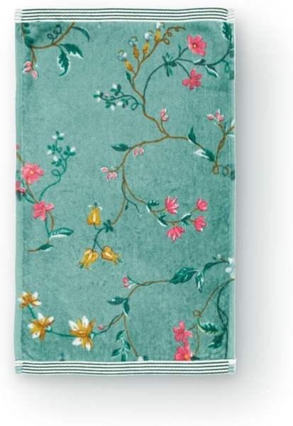 PiP Studio Gästehandtuch Les Fleurs_Green_UV_UV_30x50 1 Gästehandtuch 30 x 50 cm, Frottier (1-St), Gästetuch Gästehandtuch