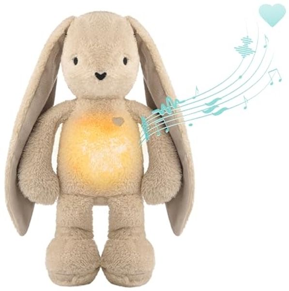 MyHummy Beruhigendes Kaninchen, Geräusche und Melodien, Nachtlicht, 2 Farben, Beige