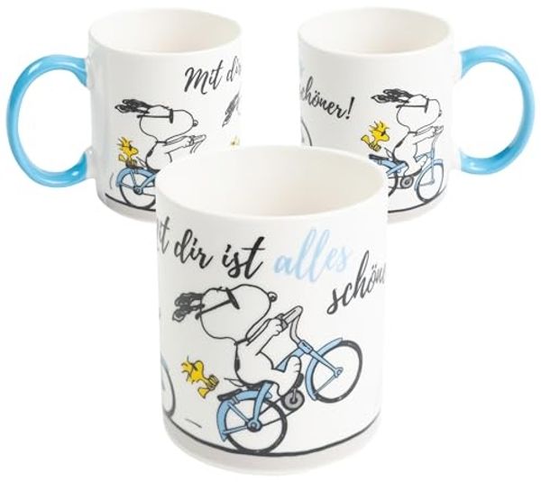 United Labels® Tasse The Peanuts Snoopy Tasse - Mit dir ist alles schöner! Becher 320 ml, Keramik