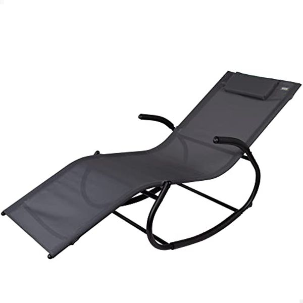 Aktive 61061 - Outdoor Schaukelgartenliege mit Auflage | Maße 60 x 172 x 75 cm | Kapazität 1 Person, widerstandsfähig mit UV50-Schutz | Gartenhängemattenliege | Gartenmöbel für den Außenbereich