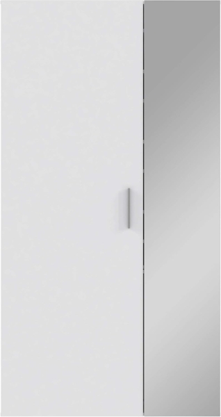 FORTE Yvonne Schuhschrank, Holzwerkstoff, Weiß, 99,9 x 190,5 x 36,3 cm