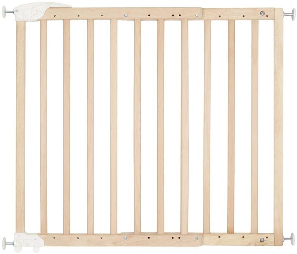 Badabulle Deco Pop Türschutzgitter/Treppengitter naturfarben, Schraub- oder Druckbefestigung (63,5-106 cm)