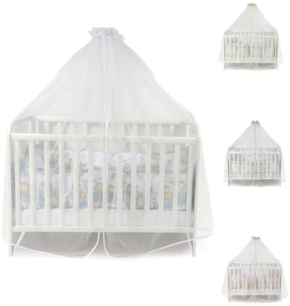 Lorelli Babybetthimmel, Baldachin 480 x 150 cm Insektenschutz Babybett Laufstall weiß