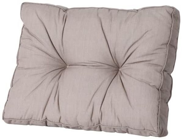 MADISON Paletten Rückenkissen Basic taupe 60 x 40cm Schaumflockenfüllung 8cm