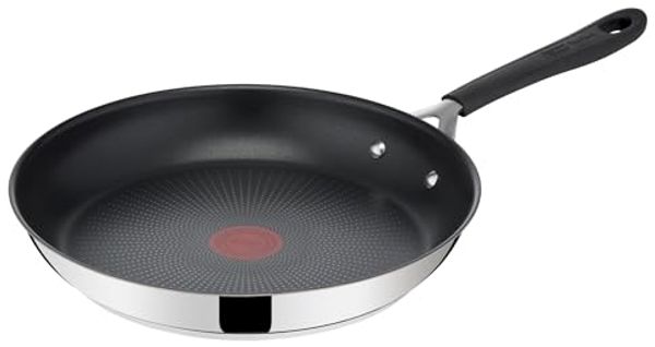 Jamie Oliver by Tefal Home Cook Bratpfanne aus Edelstahl, antihaftbeschichtet, 28 cm, E3030634