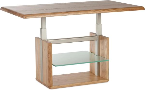 Funktionstisch Cal höhenverstellbar 110 x 65 x 50-69 Couchtisch Massivholz Wildeiche 16009