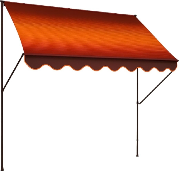 Angerer Freizeitmöbel Klemmmarkise orange-braun, Ausfall: 150 cm, versch. Breiten