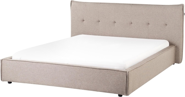 Wasserbett Kunstleinen LESTRE 160 x 200 cm Taupe