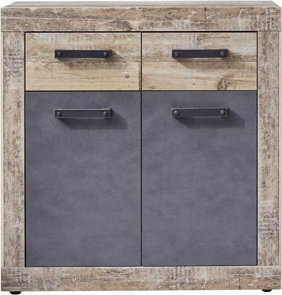 Sideboard Kommode Tailor | Matera grau / Shabby Old Used Wood | 83x86 cm