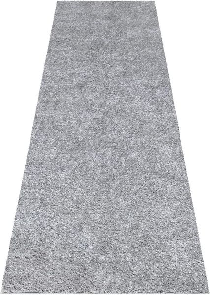 carpet city Shaggy Hochflor Teppich - Läufer 80x300 cm - Grau - Langflor Flurteppich - Einfarbig Uni Modern - Flauschig-Weiche Teppiche Schlafzimmer Deko Bild 7