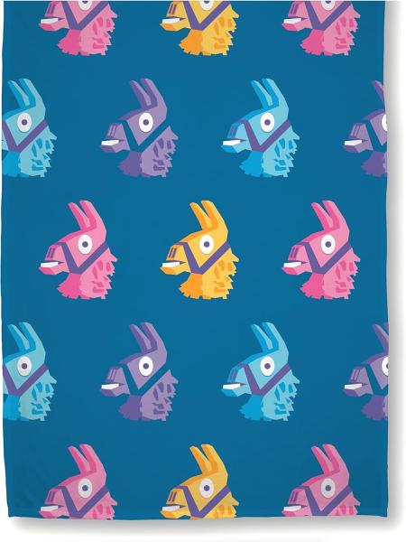 Wohndecke Fortnite 160x200 cm, das perfekte Geschenk, passend zur Bettwäsche, MTOnlinehandel, Lama Sofadecke Fleece-Decke Überwurf Plaid für Gamer