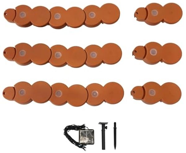 HTI-Living mit Solar-Lichterkette Beeteinfassung Länge 570 cm Terracotta