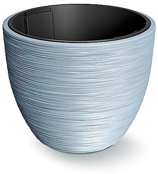 CASARIA® Blumentopf, 30 L, 40 x 32 cm, Rillentopf, grau