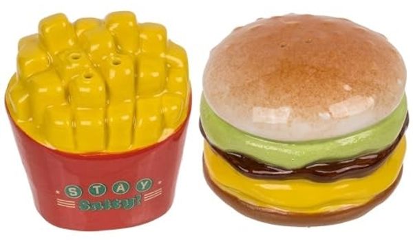 lustige Salz - und Pfefferstreuer Burger Pommes Gewürzstreuer