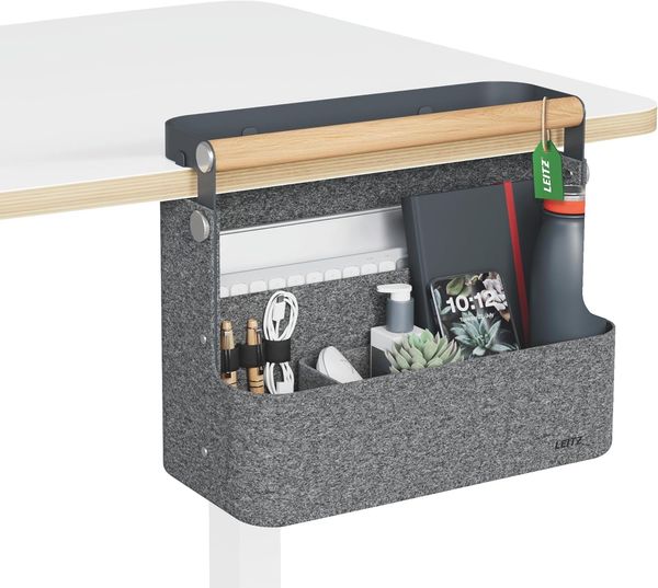 Leitz 61990089 Aufbewahrungsbox Grau Rechteckig Filz Recyceltes Polyester Buche Einfarbig 380 mm