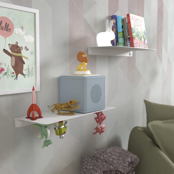 SO-TECH® Deko-Wandregal Design Wandboard Schweberegal HOVER aus Stahl 35 x 13 cm, 1-tlg, 30 mm Höhe, weiß, 1 Stück, inkl. Befestigungsset Bild 2