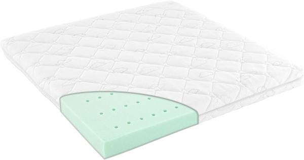 Sämann Laufgittermatratze Cloud SleepPlus 100x100 cm mit Belüftungskanälen - Matratze für Baby - Babymatratze - Oeko-TEX Standard 100 geprüft - Abnehmbarer Bezug mit L-Reißverschluss