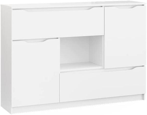 Vicco Kommode RUBEN Weiß 4 Schubladen 120 cm Sideboard Mehrzweckschrank Schrank