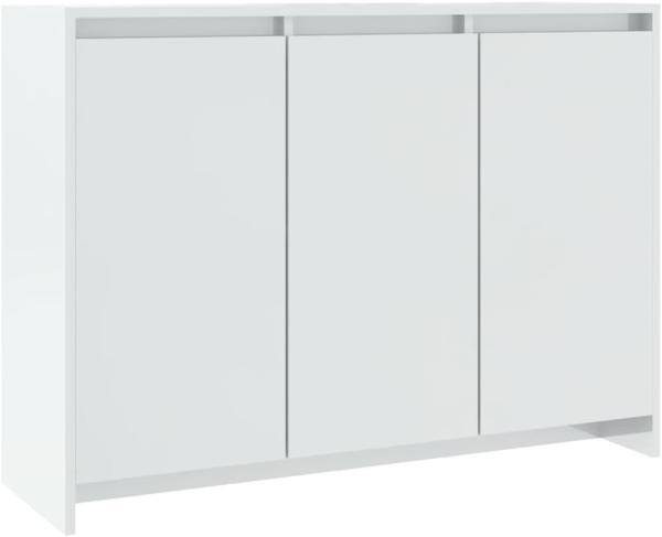 vidaXL Sideboard Hochglanz-Weiß 102x33x75 cm Holzwerkstoff 809779