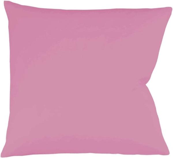 Fleuresse Mako-Satin Kissenbezug Bezug 80x80 cm uni mit RV 4070 pink