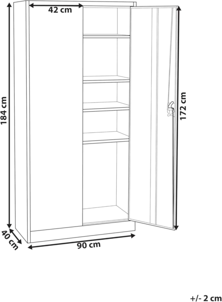 Büroschrank FELDSPAR Metall Weiß Bild 3