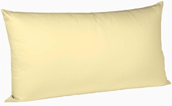 Fleuresse Mako-Satin Kissenbezug Bezug 80x80 cm uni mit RV 2610 creme