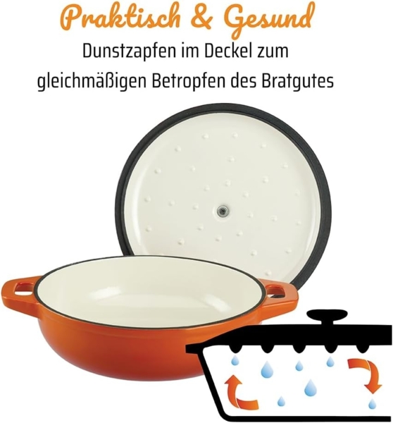 GSW Schmortopf Orange Shadow, Gusseisen (1-tlg), Induktion Bild 5