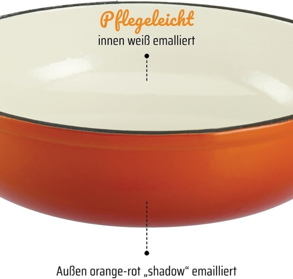 GSW Schmortopf Orange Shadow, Gusseisen (1-tlg), Induktion Bild 4