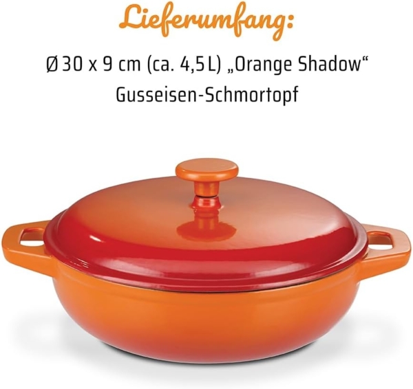 GSW Schmortopf Orange Shadow, Gusseisen (1-tlg), Induktion Bild 7