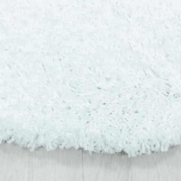 HomebyHome Shaggy Hochflor Teppich Wohnzimmer 200x300 (200x290 cm) Weiß - Teppich Flauschig, Modern, Plüsch und Weich - Ideal für Schlafzimmer, Esszimmer und als Küchenteppich Bild 6