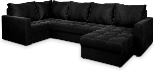 Masseno Ecksofa LORIVO mit Schlaffunktion U-Form, Sofa mit Bettkasten