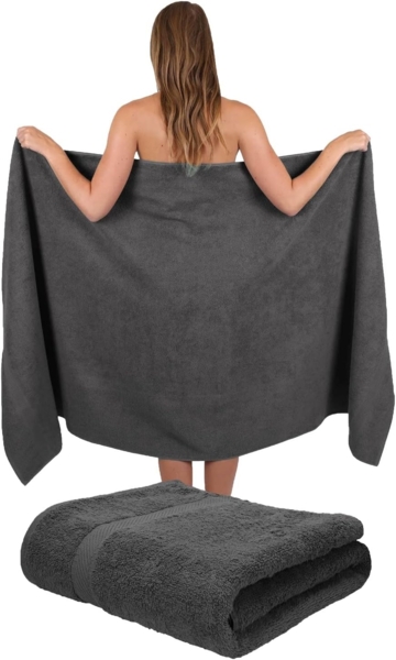 Betz Badetuch 2 Stück Badetücher PALERMO Größe 100x200 cm, 100% Baumwolle (Set), Badetuch