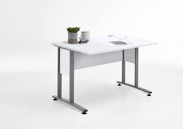 FMD Möbel - CALVIA 1 - Schreibtisch 120 cm - melaminharzbeschichtete Spanplatte - Brillantweiß - 120 x 75 x 80cm
