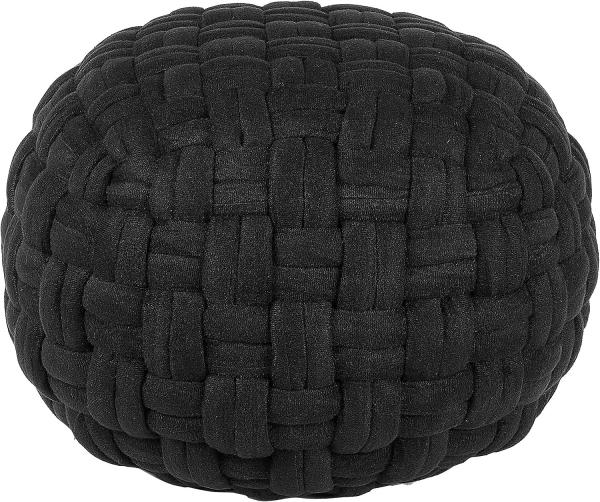 Pouf HOPA Schwarz Samtstoff 45 cm 45 cm