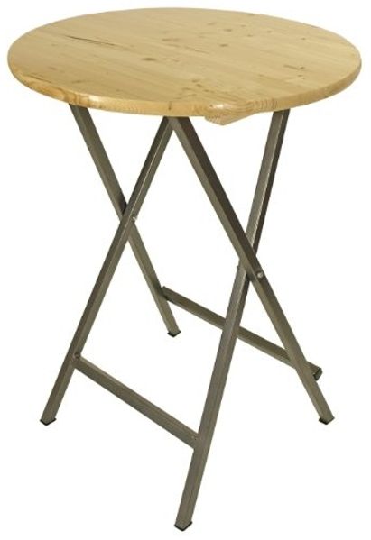 TPFGarden Party Stehtisch ZÜLPICH aus Metall + Holz (Nadelholz) 78cm klappbar