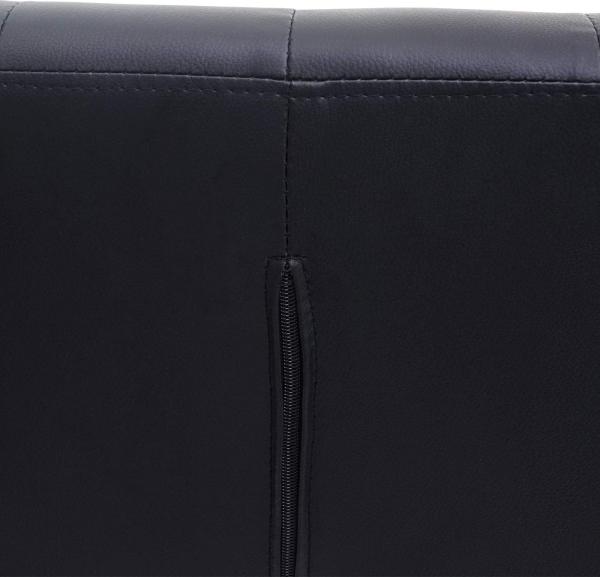 Bürostuhl HWC-H42, Drehstuhl Schreibtischstuhl, drehbar höhenverstellbar ~ Kunstleder schwarz, Chromfuß Bild 8