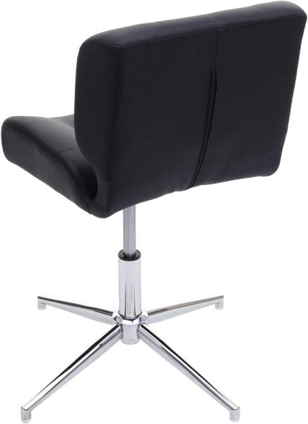 Bürostuhl HWC-H42, Drehstuhl Schreibtischstuhl, drehbar höhenverstellbar ~ Kunstleder schwarz, Chromfuß Bild 4