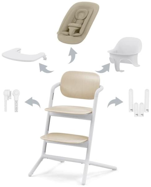 Cybex Lemo 4-in-1 Kinderstuhl Sand White Braun sand