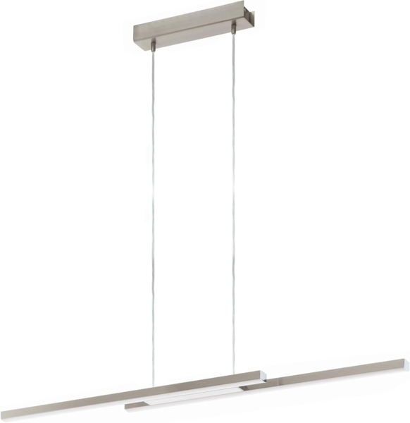 Eglo 900077 LED Hängeleuchte FRAIOLI-Z nickel-matt weiss L:105. 5 B:10 H:120cm dimmbar 2700-6500K mit Connect-Z Funktion