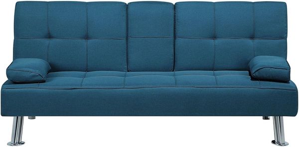 Schlafsofa 3-Sitzer Polsterbezug blau ROXEN
