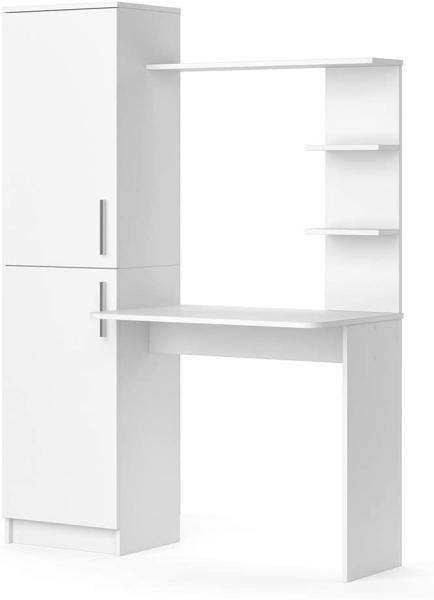 Vicco 'Tessa' Arbeitstisch, Schreibtisch mit Schrank, weiß, 168x52x122,9cm