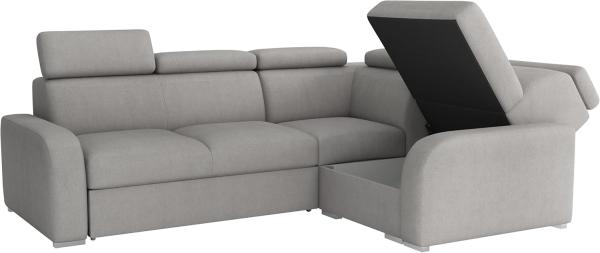 Ecksofa Apollo 2rR1 80 mit Schlaffunktion, L-Form, Einstellbare Kopfstützen (Farbe: Crown 15) Bild 6