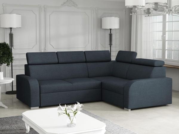 Ecksofa Apollo 2rR1 80 mit Schlaffunktion, L-Form, Einstellbare Kopfstützen (Farbe: Crown 15) Bild 4