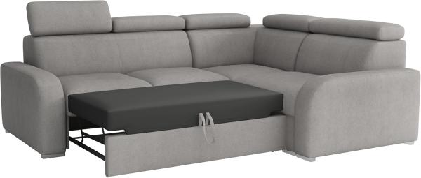 Ecksofa Apollo 2rR1 80 mit Schlaffunktion, L-Form, Einstellbare Kopfstützen (Farbe: Crown 15) Bild 5